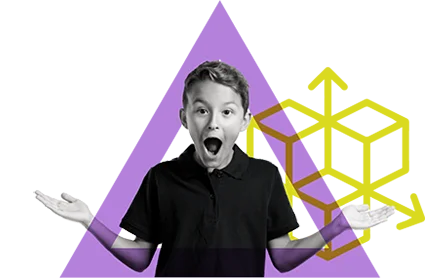 A student excited about learning math